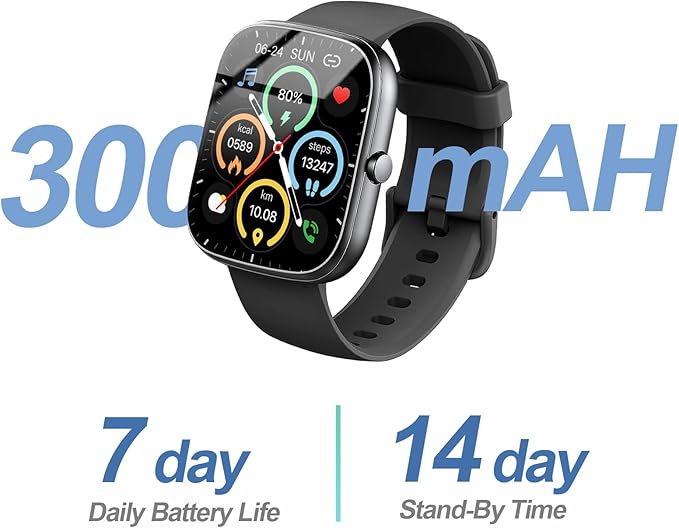 Smart Watch for Men Women, 1.91"Smartwatch with Answer/Make Call, Fitness Tracker with 100+ Sport Modes, Watches IP68 Waterproof/Heart Rate/Sleep Monitor/Pedometer, Activity Tracker for Android iOS