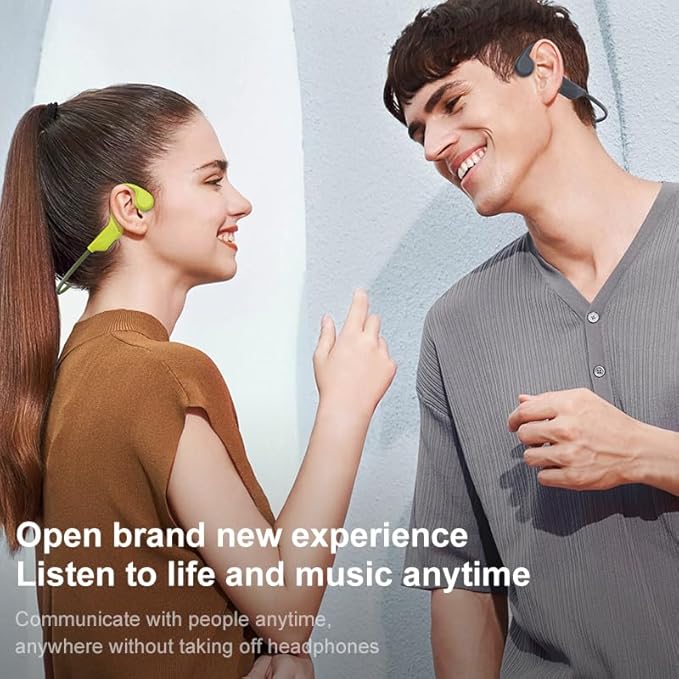 Bone Conduction Headphones, Open Ear Headphones Bluetooth 5.4 Headset, 9H Playtime, Sports Headphone Suitable for Running, Cycling, Outdoor Sports (Black