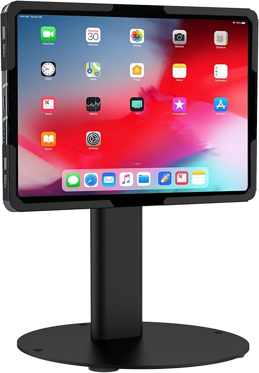 Mount-It! Universal Tablet Countertop Stand, Secure Kiosk Mount, Black