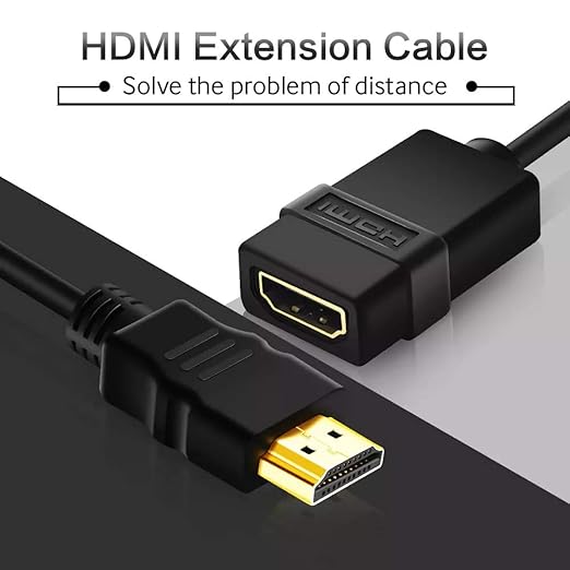 Cmple - HDMI Extension Cable 15 ft Male to Female HDMI Adapter Cord 4K@60Hz 2150p 1080p 3D Audio/Video Extender Compatible with Laptop, Gaming PC, HDTV