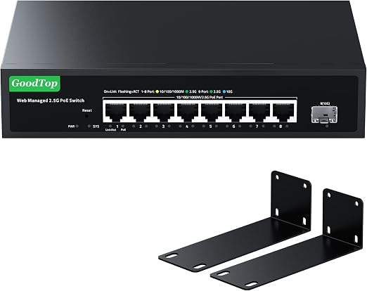 9 Port 2.5Gb PoE+ Managed Switch, 8X 2.5G PoE(135W Budget), 1x 10G SFP+ - Image 6