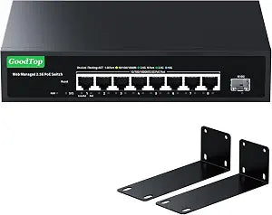 9 Port 2.5Gb PoE+ Managed Switch, 8X 2.5G PoE(135W Budget), 1x 10G SFP+ - Image 1
