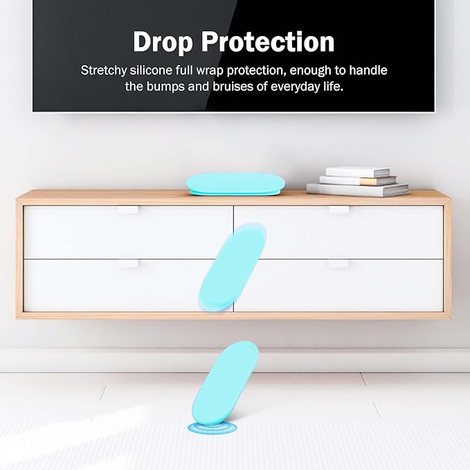Silicone Glow Cover Case for Google TV Streamer 4K 2024 ，Protective Sleeve Set for Google TV Streamer 4K Host Box +Voice Remote,Anti-Slip Scratch Shock Protection (Glow Blue)