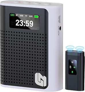 2026 New Upgraded Voice Amplifier Wireless Microphone with Magnetic Lavalier, LED Display Screen, Rechargeable Portable Microphone Speaker for Teachers, Classroom, Yoga, Meetings, Speeches, Tours - Image 1