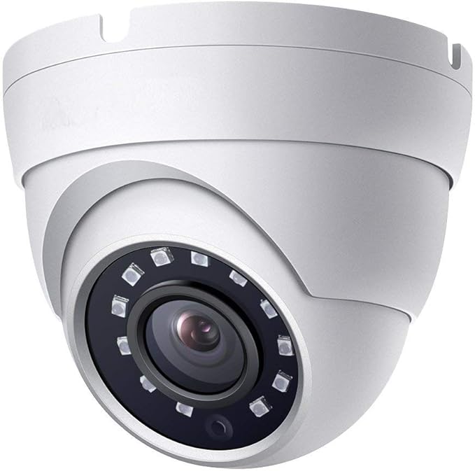 Real HD 2MP Dome TVI AHD CCTV Surveillance Security Camera, 2.8mm 100° Wide Viewing Angle, 1080P Dome Camera, 65ft Night Vision, Outdoor, Compatible with Analog TVI AHD CVI DVR, Full Metal Housing