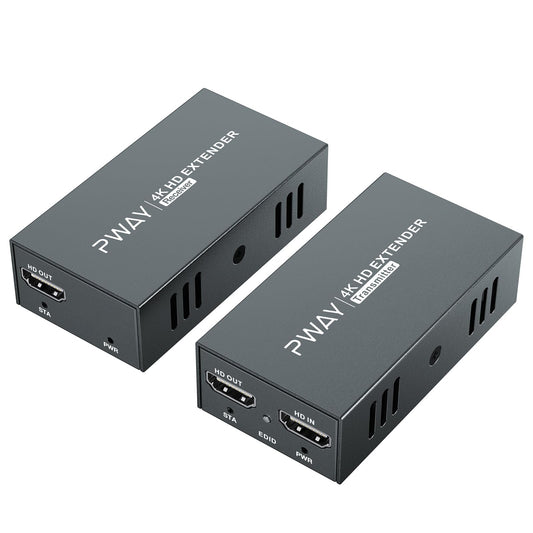 PWAY 4K @60Hz HDMI Over Ethernet Extender 200Ft Over CAT5 CAT6 CAT7