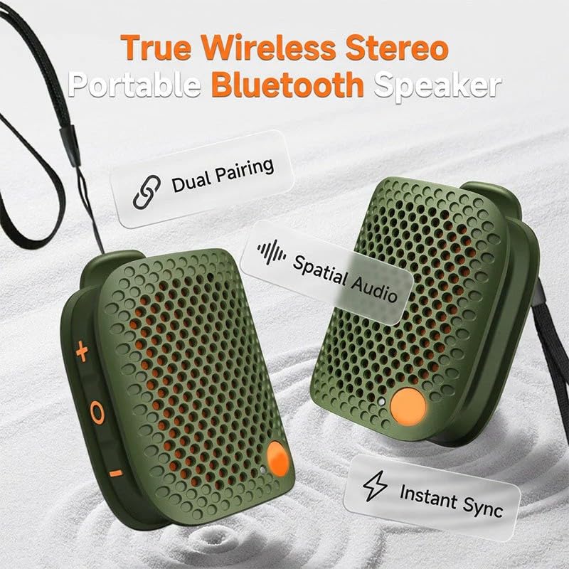 Portable Bluetooth Speaker with Tws Stereo | Small Clip on Bluetooth Speaker IPX7 Waterproof Mini Magnetic Wireless Speaker, Portable Outdoor Bluetooth Speakers, Big Audio and Punc - Image 7