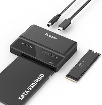 SUIDEK NVMe SSD Enclosure, 10Gbps USB to M.2 and SATA Adapter Tool Free