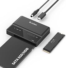 SUIDEK NVMe SSD Enclosure, 10Gbps USB to M.2 and SATA Adapter Tool Free - Image 1