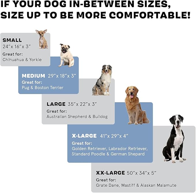 Barkbox Orthopedic Dog Bed | Comfortable Memory Foam Mattress for Joint Relief | Head and Neck Support Waterproof with Non Skid Bottom | Calming Durable Bed with Washable Cover | XL, Navy