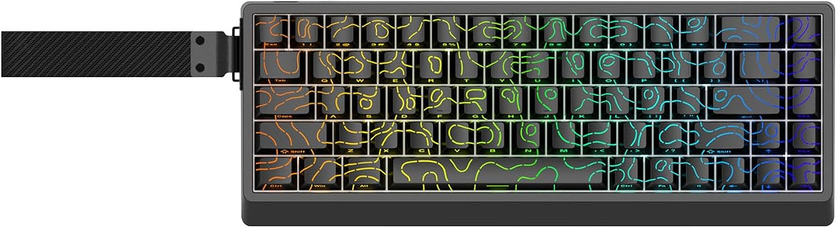 IROK ND68PRO 68 Keys Wired Magnetic Switch Keyboard, 0.001MM RT Accuracy, 8KHZ Polling Rate/Latency As 0.08MS/256KHZ Single Key Scan Rate/ARGB，Hot Swappable,Gasket Structure Gaming Keyboard(Black)