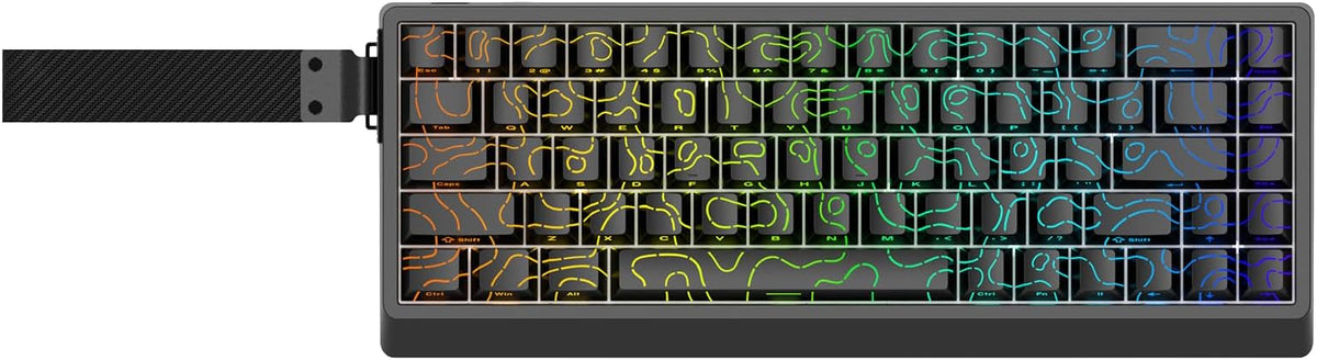 IROK ND68PRO 68 Keys Wired Magnetic Switch Keyboard, 0.001MM RT Accuracy, 8KHZ Polling Rate/Latency As 0.08MS/256KHZ Single Key Scan Rate/ARGB，Hot Swappable,Gasket Structure Gaming Keyboard(Black)