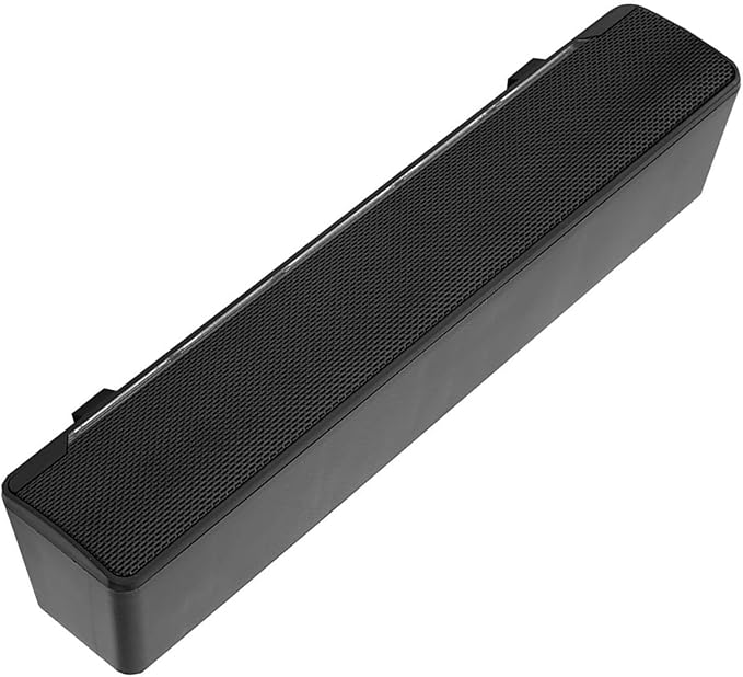Yosoo Sound, PC Soundbar Portable Soundbar Soundbar Sound for Smart Tv Speakers for Tv with 3.5mm Input Soundbar Music Player Bass Surround Sound Box (Black)