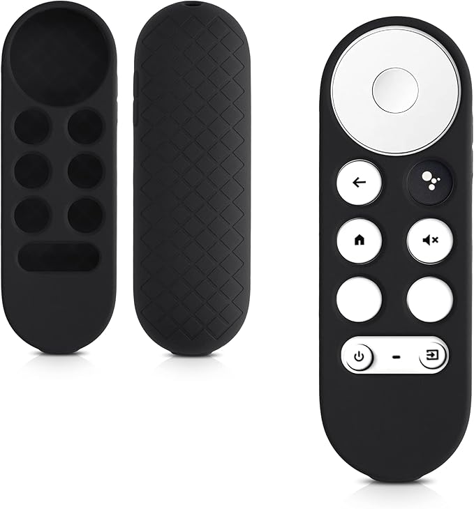 kwmobile Case Compatible with Google Chromecast 2020 4K / Chromecast 2022 HD Case - Soft Silicone Cover for Remote Control - Black