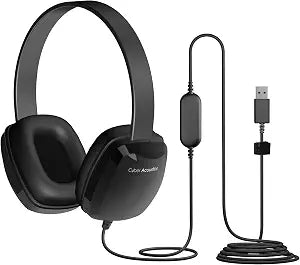 Cyber Acoustics ACM-6005 USB-A Headphones with Reinforced TuffCord