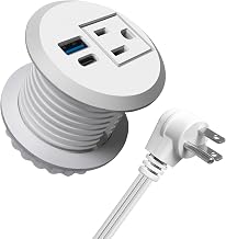 2 inch Desktop Recessed Power Grommet with 20W USB C Fast Charge Station - Image 1