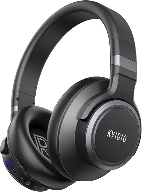 KVIDIO Hybrid Active Noise Cancelling Headphones Over Ear