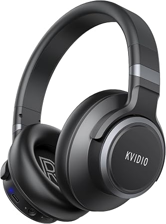 KVIDIO Hybrid Active Noise Cancelling Headphones Over Ear