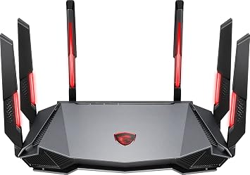 MSI Radix AXE6600 WiFi 6E Tri-Band Gaming Router, AI QoS, RGB, 1.8GHz Quad-Core Processor, MU-MIMO, Tri Band Gigabit Wireless, 8-Stream, High Speed Long Range Gaming Router - Image 2