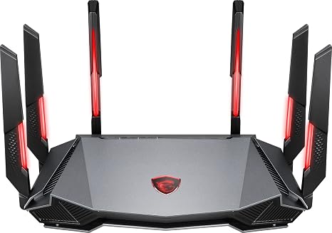 MSI Radix AXE6600 WiFi 6E Tri-Band Gaming Router, AI QoS, RGB, 1.8GHz Quad-Core Processor, MU-MIMO, Tri Band Gigabit Wireless, 8-Stream, High Speed Long Range Gaming Router - Image 5