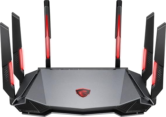 MSI Radix AXE6600 WiFi 6E Tri-Band Gaming Router, AI QoS, RGB, 1.8GHz Quad-Core Processor, MU-MIMO, Tri Band Gigabit Wireless, 8-Stream, High Speed Long Range Gaming Router - Image 7