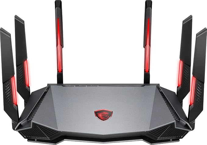 MSI Radix AXE6600 WiFi 6E Tri-Band Gaming Router, AI QoS, RGB, 1.8GHz Quad-Core Processor, MU-MIMO, Tri Band Gigabit Wireless, 8-Stream, High Speed Long Range Gaming Router - Image 8