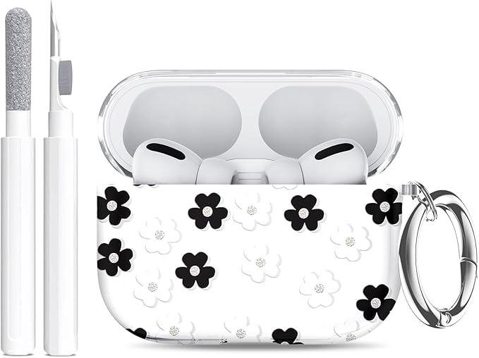 for AirPods Pro 3 Case (2025) with Cleaner Kit, Cute Soft Silicone Cover Compatible AirPods Pro 3rd Genera case with Keychain for Women Men with Keychain for Airpod Pro case(2025) Sunflower
