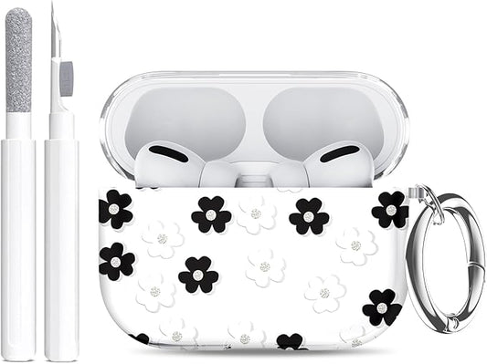 for AirPods Pro 3 Case (2025) with Cleaner Kit, Cute Soft Silicone Cover Compatible AirPods Pro 3rd Genera case with Keychain for Women Men with Keychain for Airpod Pro case(2025) Sunflower