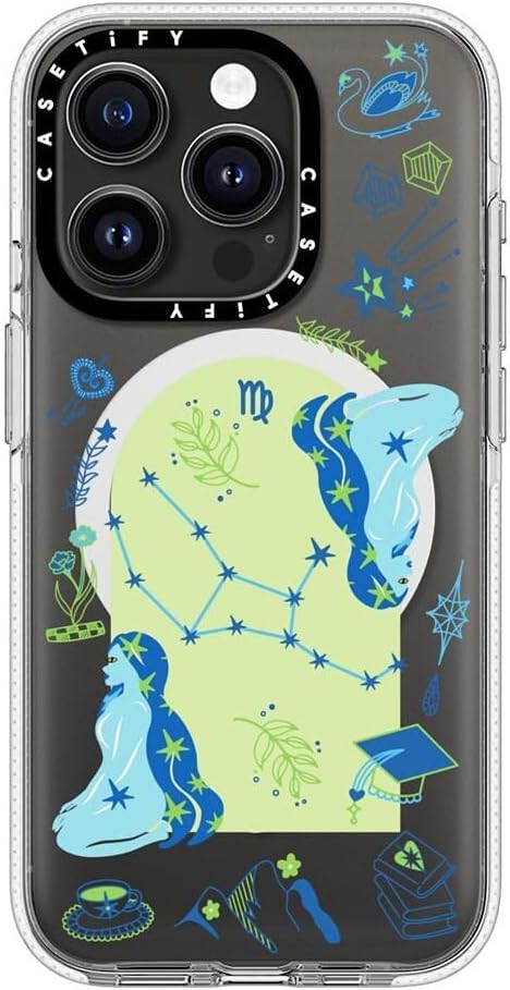 CASETiFY Clear iPhone 15 Pro Case [Not Yellowing / 6.6 ft. 3X Military Grade Drop Protection/Compatible with Magsafe] - Virgo - Clear