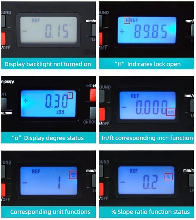 Black V-Groove Digital Angle Finder with Backlight Display - High-Precision IP65 Waterproof Magnetic Tool(ACE-QJQ)