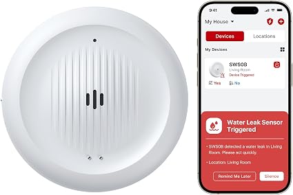 X-Sense 2-in-1 Wi-Fi Water Leak Detector & Freeze Detector, No Hub (1-Pack)