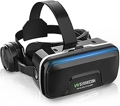 VR Headset for iPhone & Android, 120° Viewing Angle 3D Glasses with Aspherical Lenses & Headphone, Perfect for VR Videos and Mobile Games - Image 1