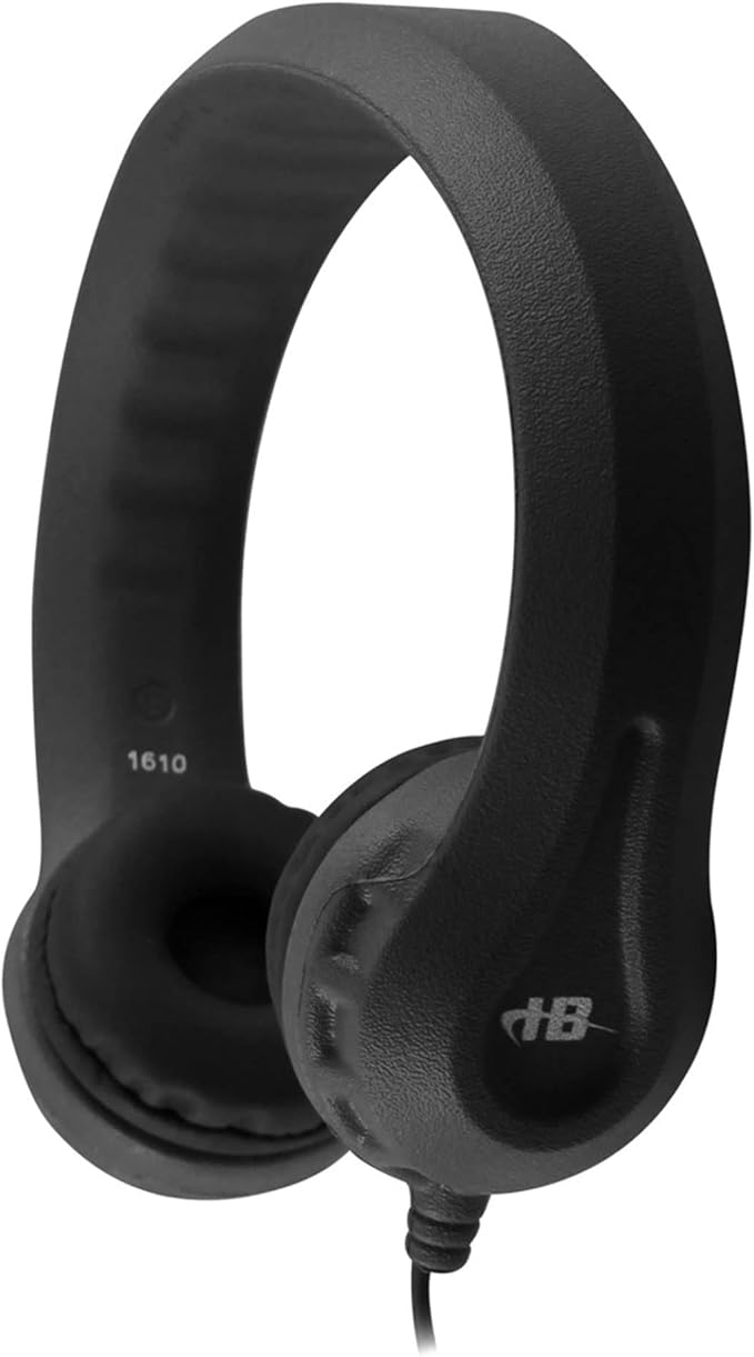 HamiltonBuhl Flex‑Phones Kids Foam Headphones 42‑Pack – Durable EVA Foam, Volume‑Limited 85 dB, Chew‑Resistant Dura‑Cord, Safe BPA‑Free Design for Classroom Use – Black