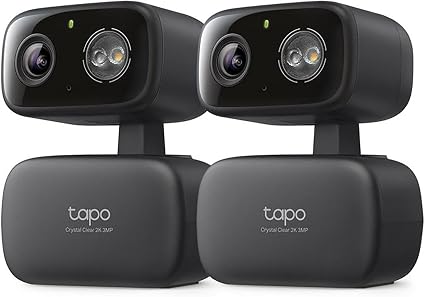 Tapo 2K Indoor/Outdoor Pan/Tilt Wired Security Camera, C217(2-Pack)