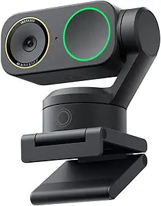 Insta360 Link 2 Pro – 4K PTZ Webcam for PC/Mac, 1/1.3” Sensor, Low-Light, AI Tracking, HDR, Directional Noise-Canceling Mics, Supports Stream Deck, Zoom, Teams, Twitch for Streaming or Meetings
