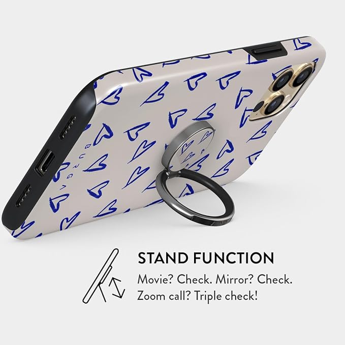 BURGA Cell Phone Ring, Holder Grip and Stand - Finger Phone Grip for Back of Smartphone Case, Kickstand 360 Rotation, Universal Ring for iPhone Samsung Galaxy Huawei Google Pixel, Stylish Accessories