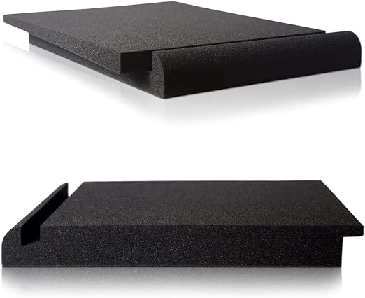 Studio Monitor Isolation Pads Acoustic Isolation Foam Monitor Speaker Stands High Density PU Foam with 2 Pieces 5 Angle Positions for Professional Studio Monitors (b)