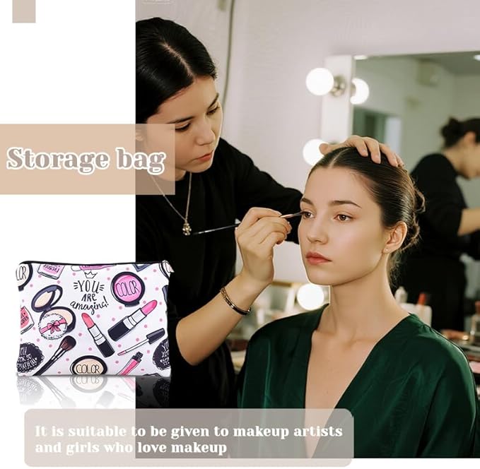 You are Amazing Makeup Bag for Women Girls Beauty Products Cosmetic Packing Bags for Traveling Toiletries for Women Girls Beauty Themed Makeup Travel Cosmetic Bag