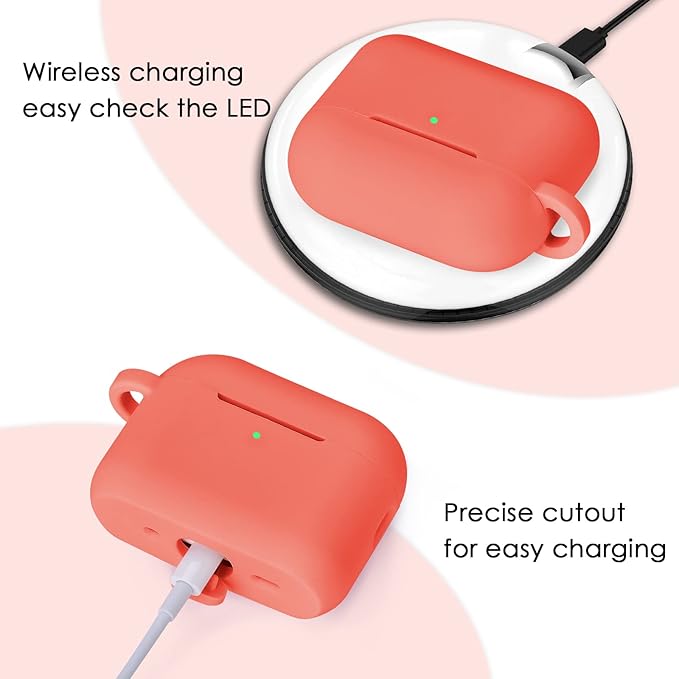 Case for Airpods Pro 1st 2nd Generation - VISOOM Airpods Pro 1/2 Cases Cover Women Silicone iPod Pro 2 Earbuds Wireless Charging Case Girl Bling Keychain for Apple Airpod Gen Pro 2