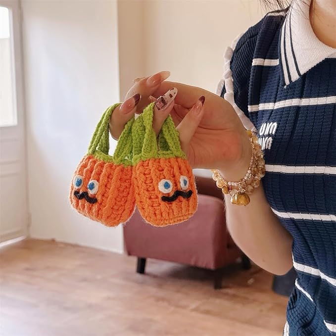 Yatchen Furry Case for AirPods 4,Funny Cute 3D Cartoon Plush Kawaii Carrot Handbag Fluffy Soft Warm for AirPods 4rd Generation Carrying Charging Box with Keychain Protector
