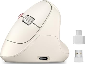 Ergonomic Vertical Wireless Mouse, 57°, Small/Medium Hands, Beige
