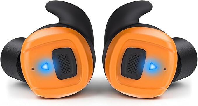 GLORYFIRE Shooting Ear Protection Earplugs, Bluetooth Hearing Protection Earbuds for Noise Reduction(Charcoal & Blaze)