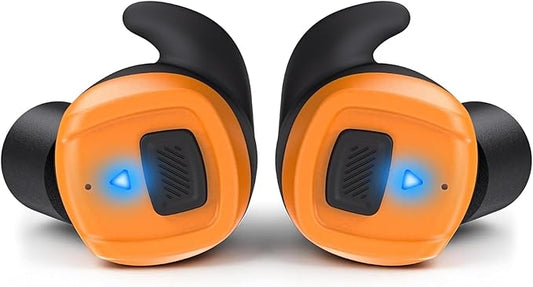 GLORYFIRE Shooting Ear Protection Earplugs, Bluetooth Hearing Protection Earbuds for Noise Reduction(Charcoal & Blaze)