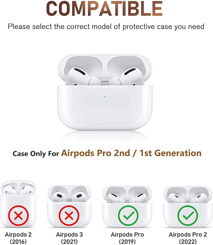 Cute Airpod Pro 2 / Airpod Pro Case 3D Flower with Keychain Clear Hard TPU Protective Cover Compatible with AirPods Pro 2nd/1st Generation Case for Girls Women (Floral Green)