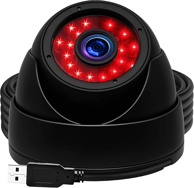 ELP 1megapixel Day Night Vision Indoor&Outdoor CCTV USB Dome Housing Camera Vandal-Proof for House and Pc Industrial Security.CCTV Camera for Baby Monitor, Pets Monitor,Home Security
