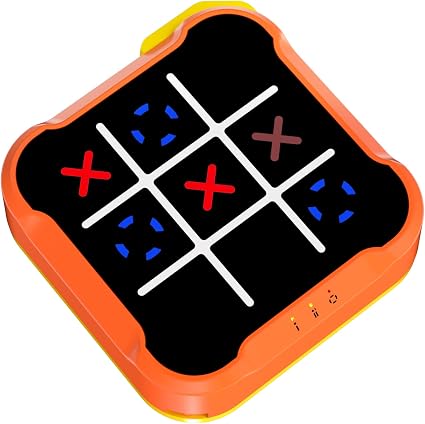 Tic Tac Toe Bolt Game, Handheld Electric Puzzle Game, Gift Ideal for Kids and Adults' Birthday, Electronic Board Games for Educational and Memory Growth, Portable Travel Games for Car Ride