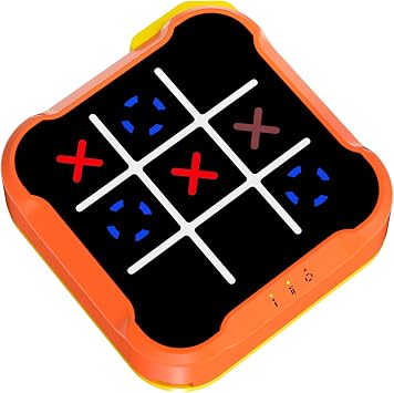Tic Tac Toe Bolt Game, Handheld Electric Puzzle Game, Gift Ideal for Kids and Adults' Birthday, Electronic Board Games for Educational and Memory Growth, Portable Travel Games for Car Ride