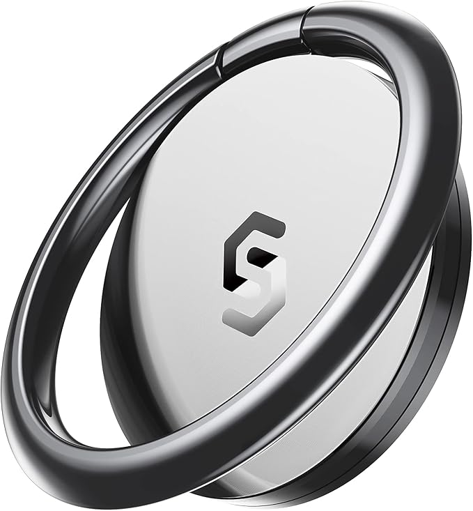 Syncwire Cell Phone Ring Holder Stand, 360 Degree Rotation Finger Ring Kickstand Polished Metal Phone Grip for Magnetic Car Mount