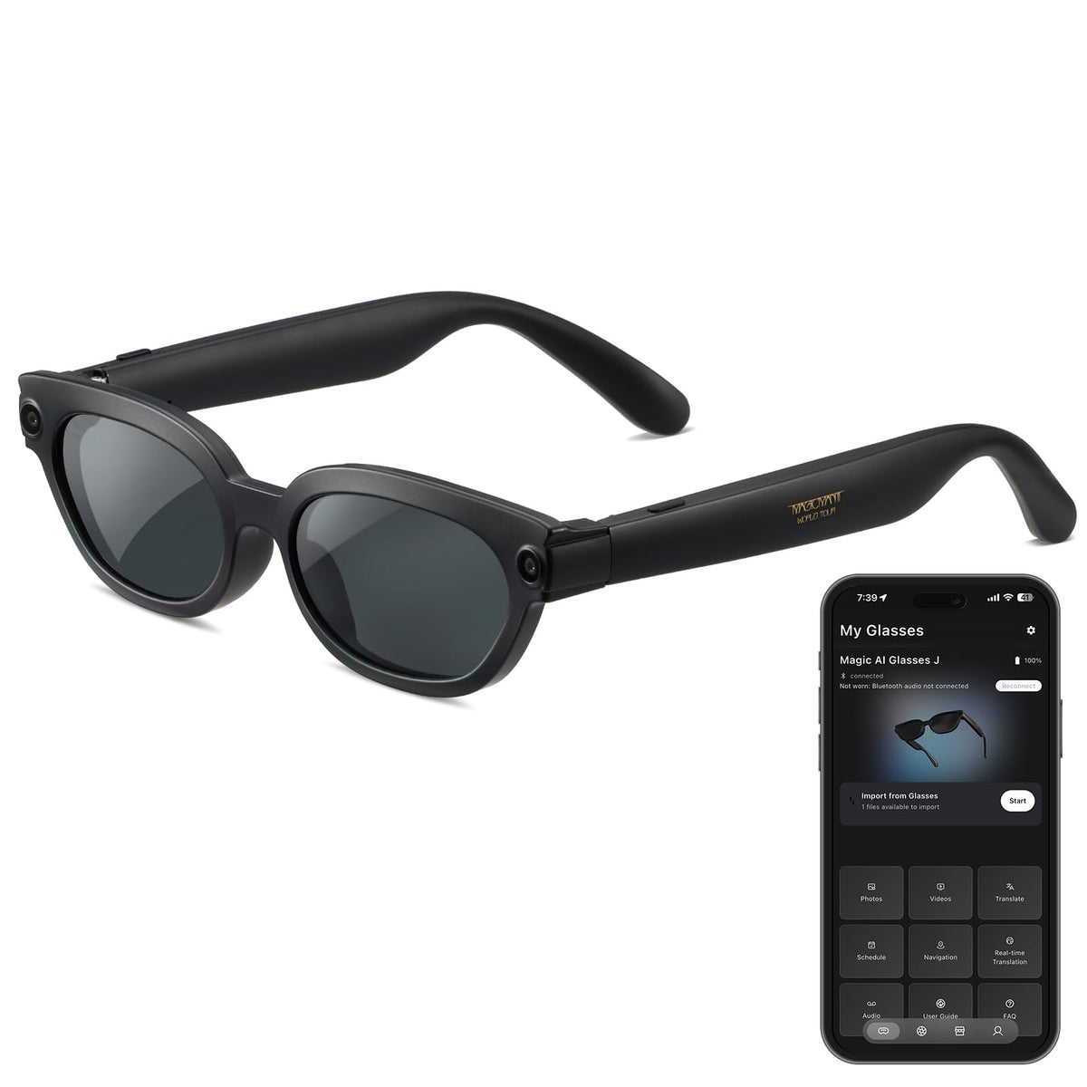 Magic AI Glasses Designed by Jackson Wang, Smart Glasses with 9MP Camera