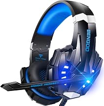 BENGOO G9000 Stereo Gaming Headset for PS4 PC Xbox One PS5 Controller, Noise Cancelling Over Ear Headphones with Mic, LED Light, 7.1 Surround Sound, Soft Memory Earmuffs for Nintendo Xbox Series X|S - Image 1